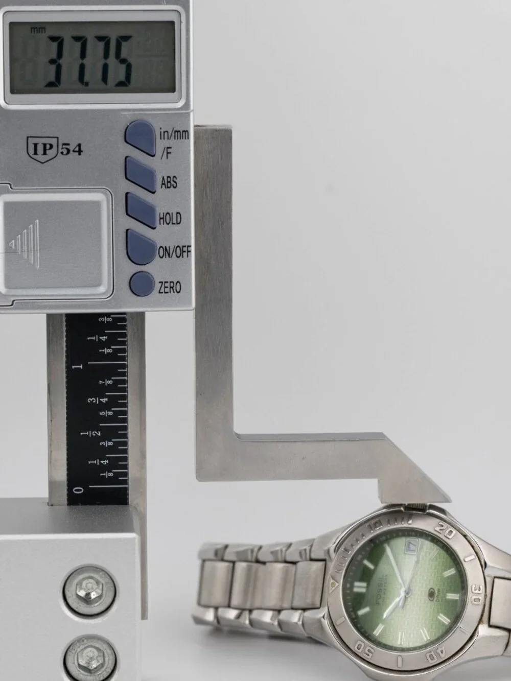 Fossil AM-3821 100 Meters Green Dial Quartz Analog Women's Watch New Battery